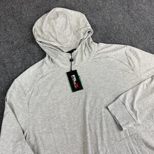 RLX Ralph Lauren Men's Size XL Gray Golf Hoodie Long Sleeve Performance NEW